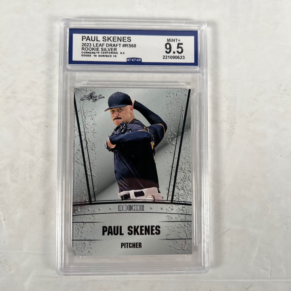 Paul Skenes 2023 Leaf Draft Rookie Silver #RS68 CCG 9.5 MINT+ Baseball Card